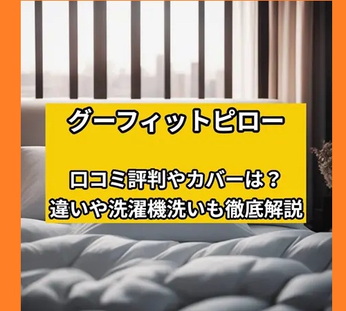グーフィットピローの口コミ評判やカバーは？洗濯機洗いや違いも徹底解説
