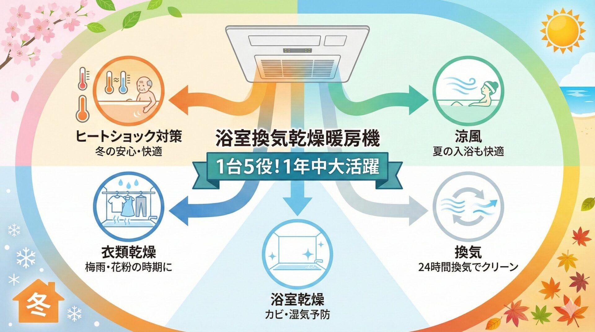浴室換気乾燥暖房機の特徴