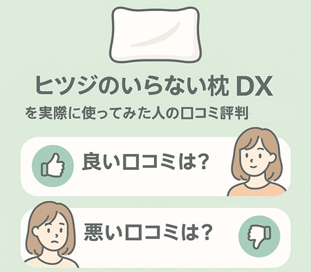 ヒツジのいらない枕DXを実際に使ってみた人の口コミ評判を徹底分析