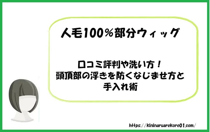 人毛100％部分ウィッグの口コミ評判や洗い方！頭頂部の浮きを防くなじませ方と手入れ術