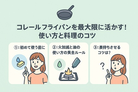 コレール フライパンを最大限に活かす！使い方と料理のコツ