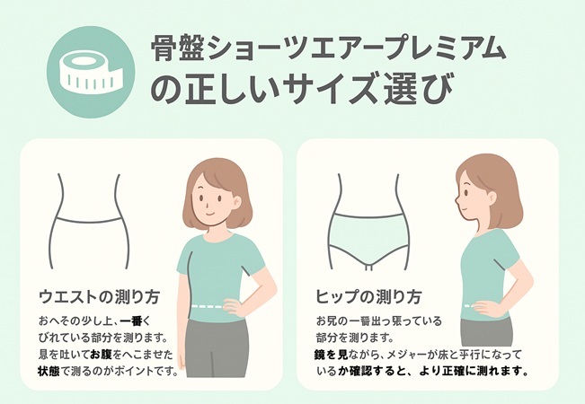 骨盤ショーツエアープレミアムの正しいサイズ選び