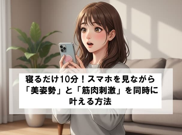 寝るだけ10分!スマホを見ながら「美姿勢」と「筋肉刺激」を同時に叶える方法