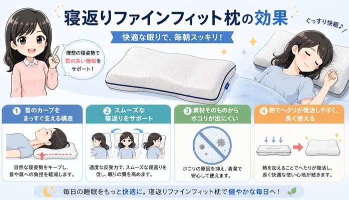 寝返りファインフィット枕を実際に使用して実感した快眠効果とメリット